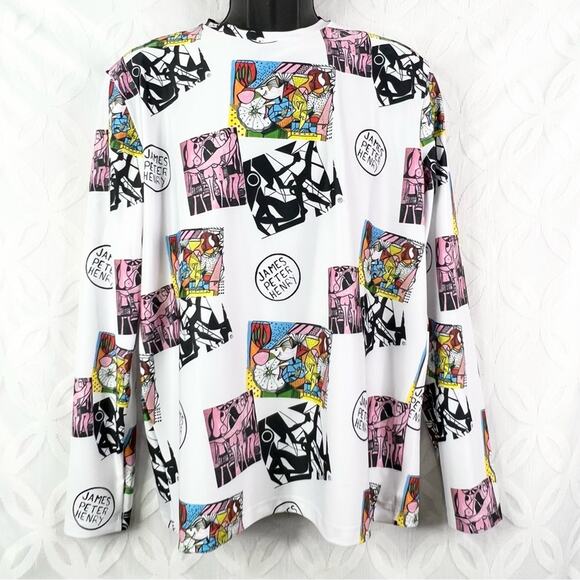 Swimnista x James Peter Henry Good Vibes Rashguard Art Toss Shirt NWT - Picture 4 of 7